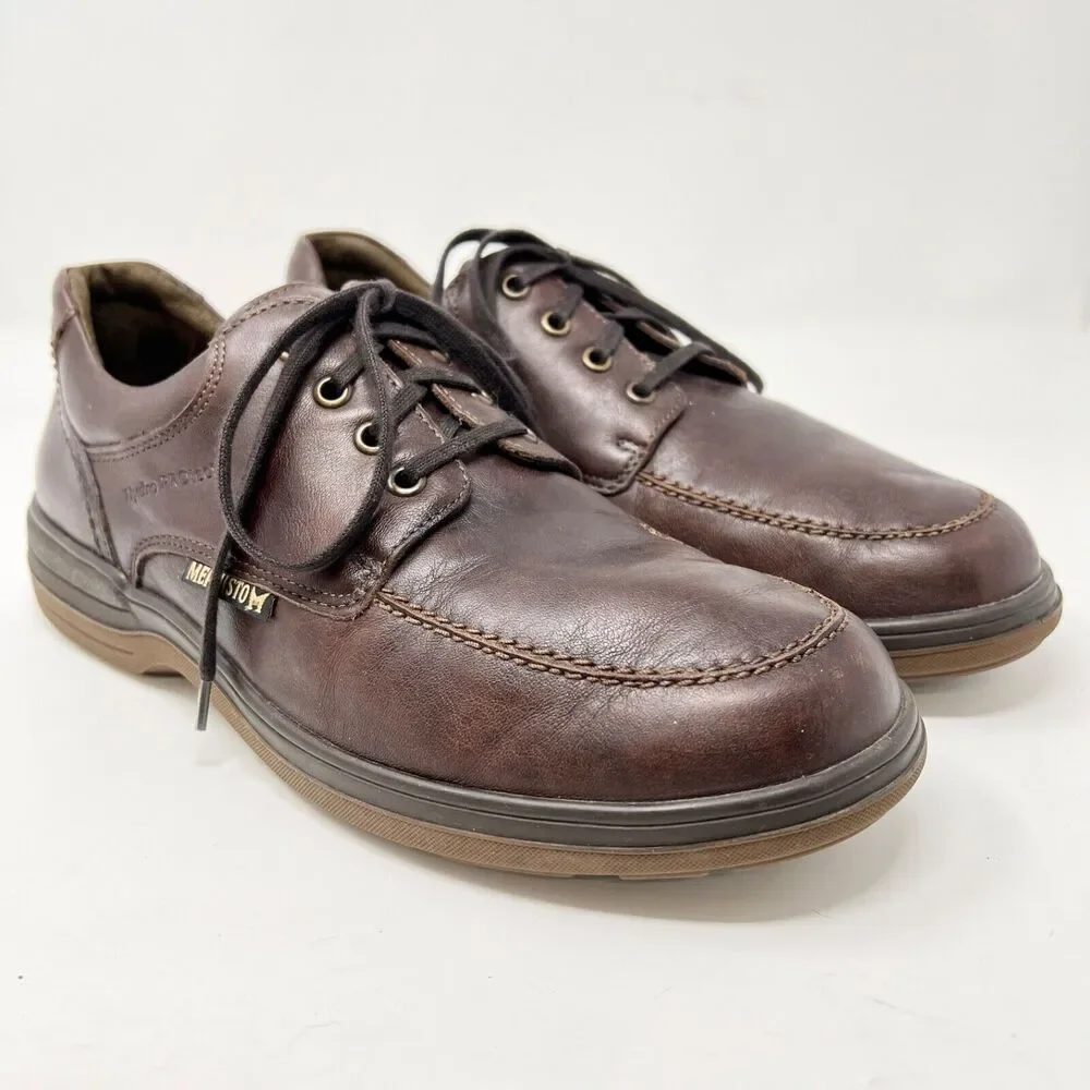 Mephisto Douk Waterproof Oxford Shoes Mens Brown Chestnut Leather US 7.5 EUR 7